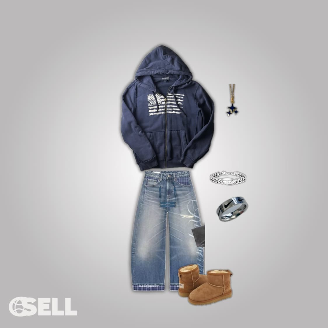 폴로 성조기 후드집업 상품이미지2