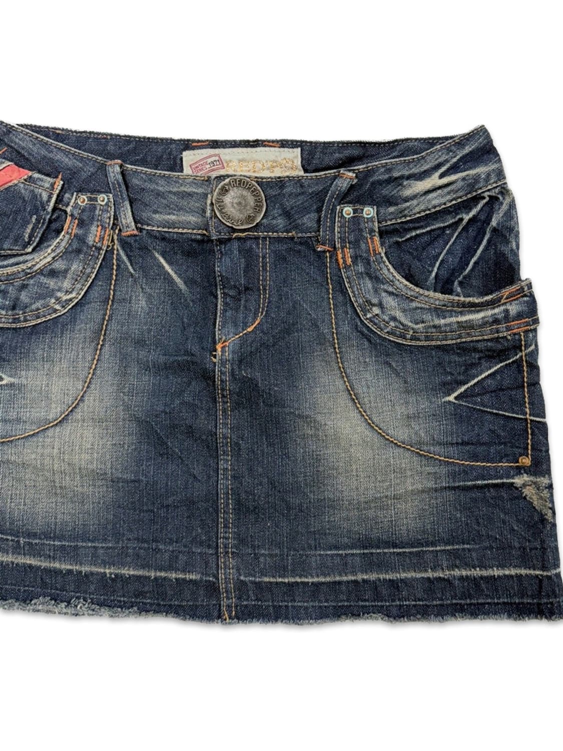 빈티지 Red pepper 갸루 데님 미니 스커트 상품이미지2