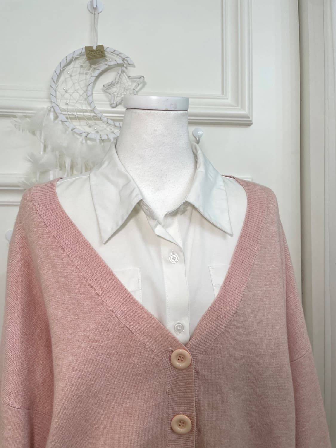 coral pink lovely over cardigan(size-F) 상품이미지7
