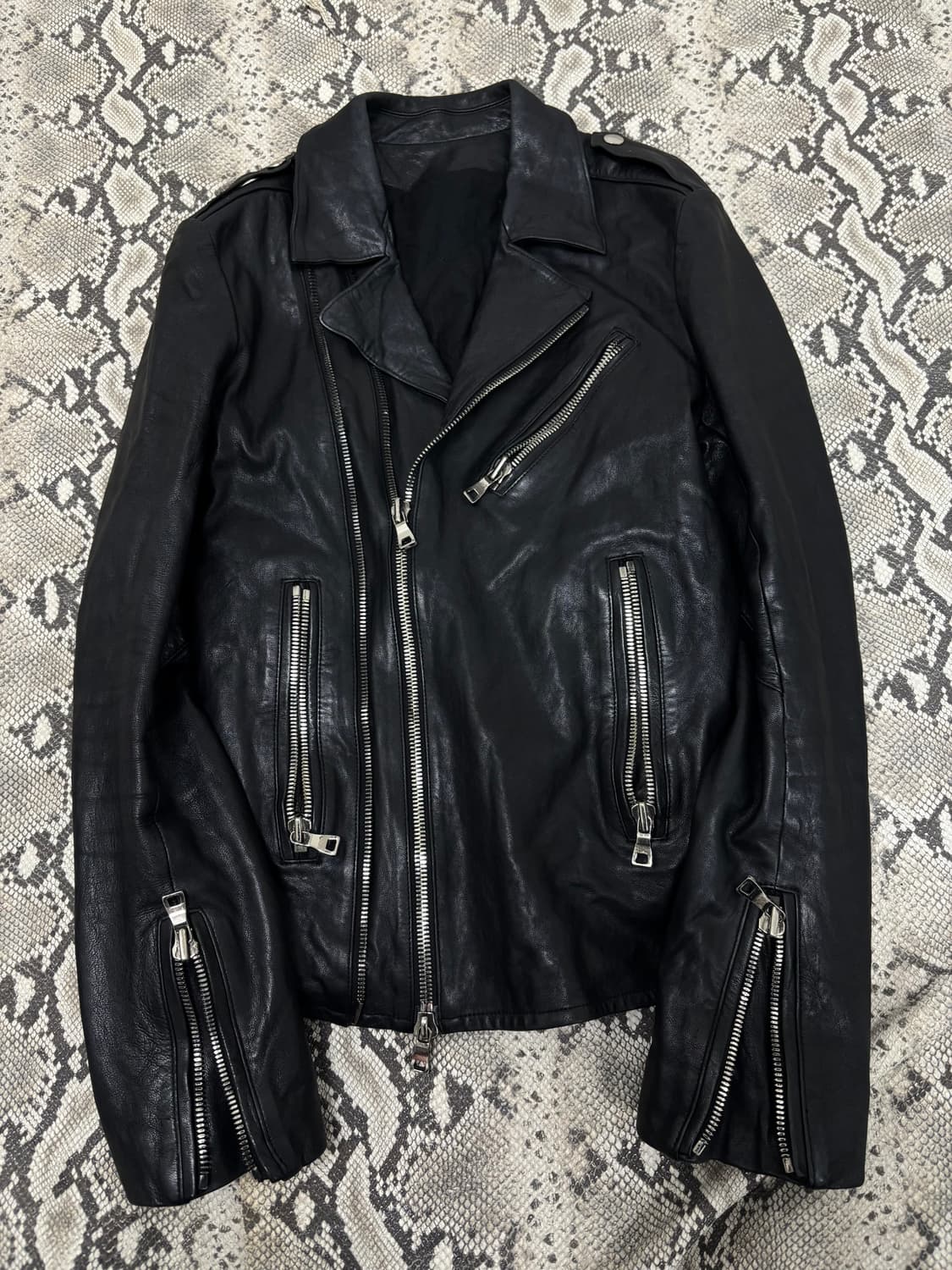 [DUDE LINE]LambSkin 2Zipper 2-Way Leathe 상품이미지1