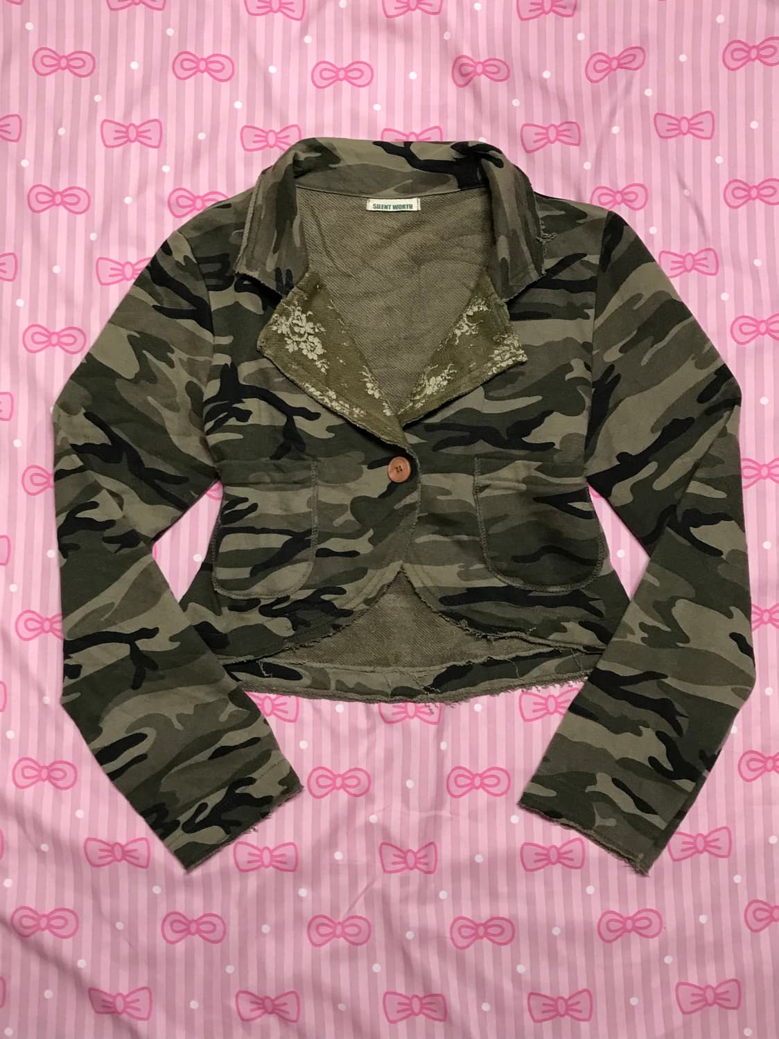 silentworth 카모 레이스 원버튼 자켓 오리엔탈 상품이미지1