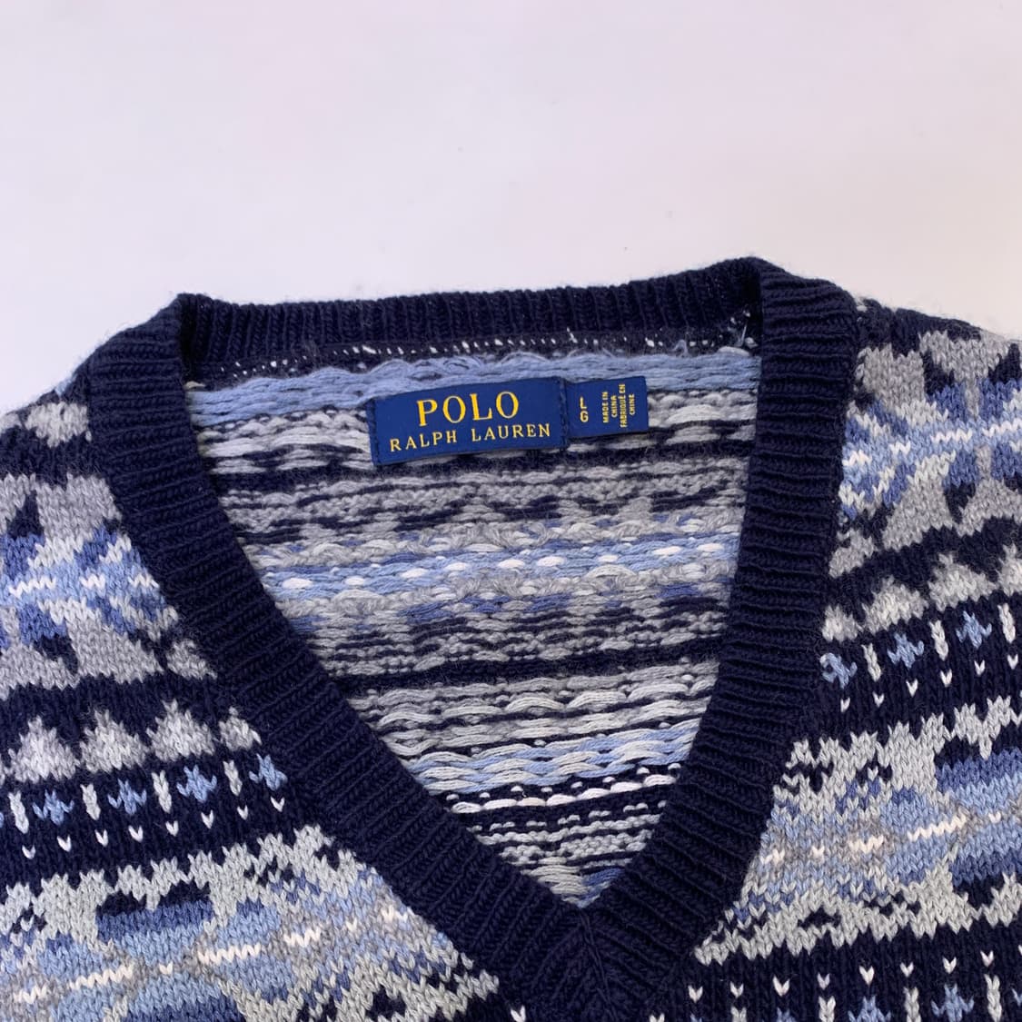 새상품급 폴로 페어아일 니트베스트 상품이미지3