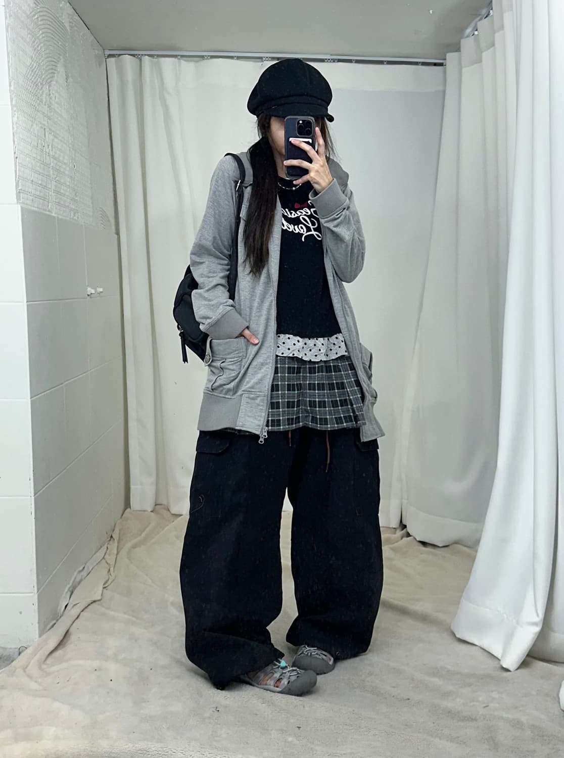 데일리 펑크 니혼진 블랙 러힙 코디세트 상품이미지1