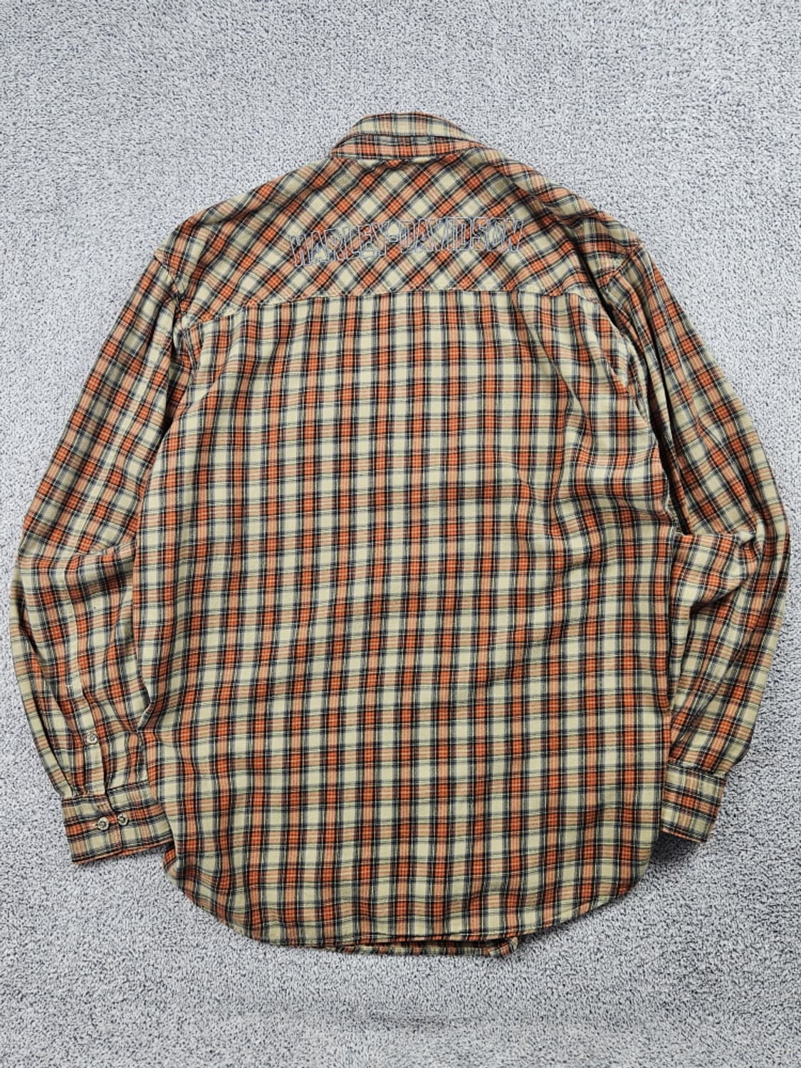 할리데이비슨 자수레터링 체크패턴 플란넬 셔츠 ( XL ) / 10471 상품이미지5