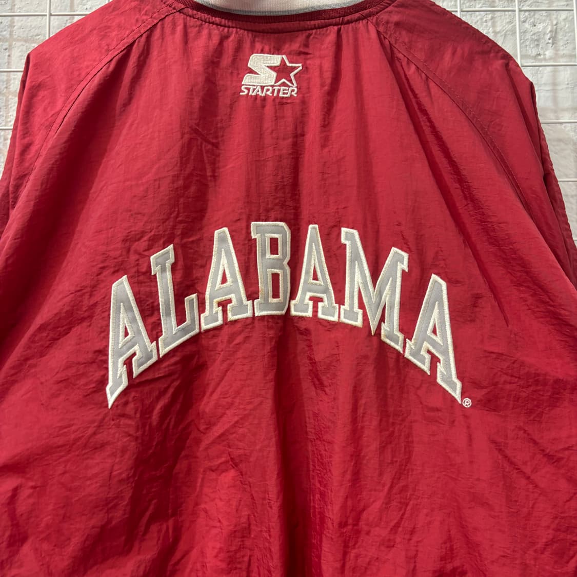 90s 스타터 올드스쿨 앨라배마 크림슨 타이드 웜업 자켓 XL 상품이미지6