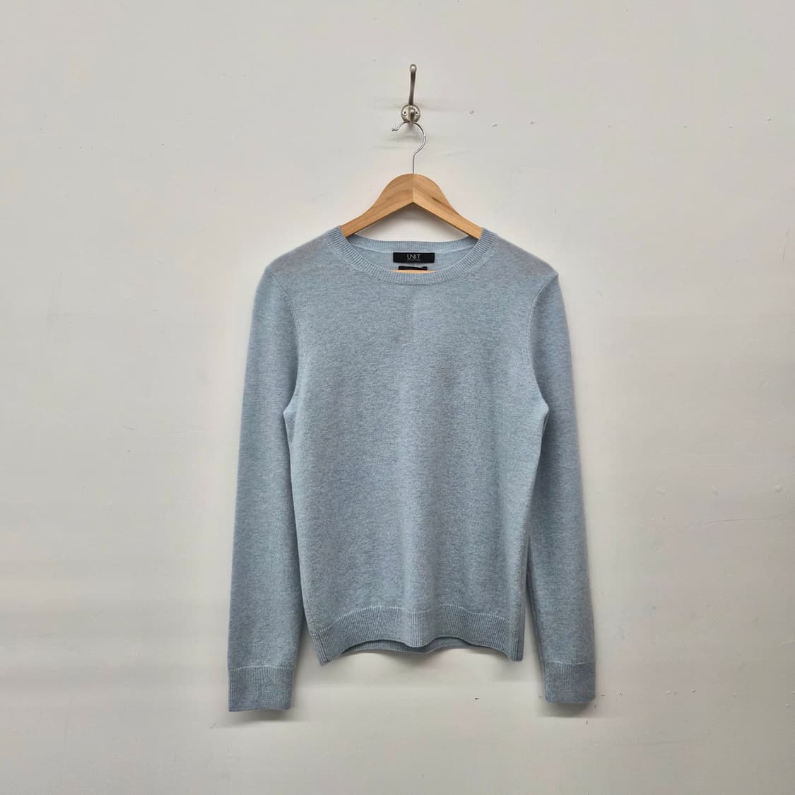 캐시미어 100% UNIT 유닛 하늘색 니트 남녀공용 L 상품이미지1