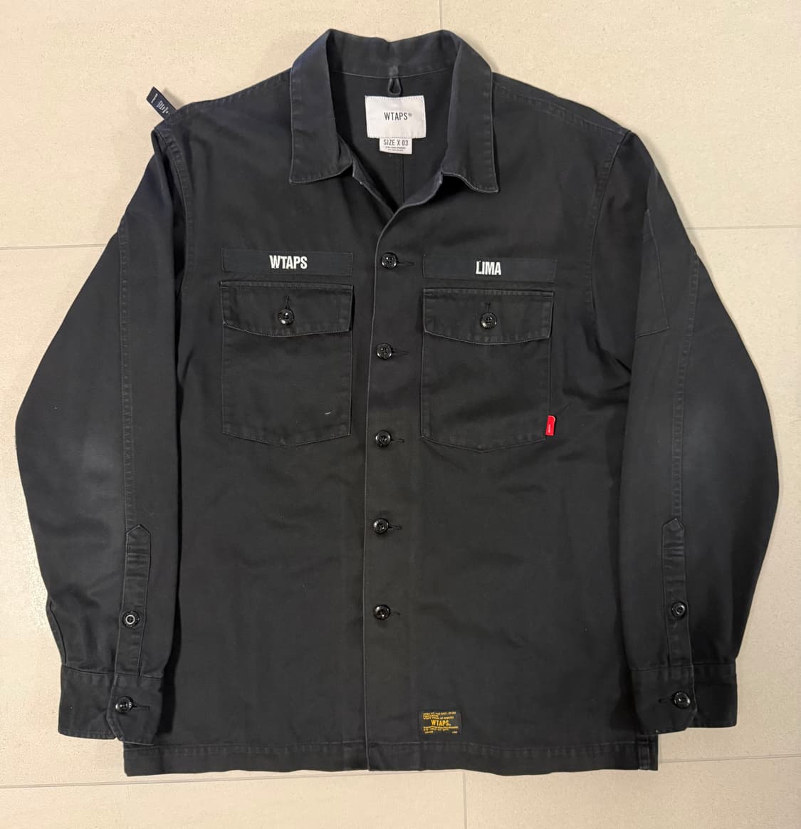 더블탭스 버드셔츠 블랙 엑스리마사이즈 상품이미지1