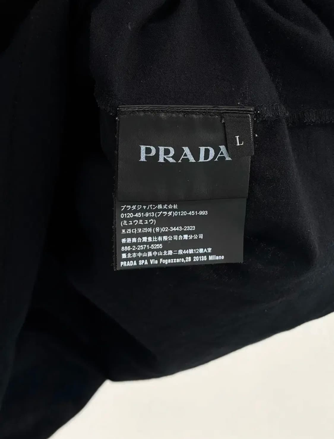 Prada 프라다 코튼 티셔츠 블랙 상품이미지9