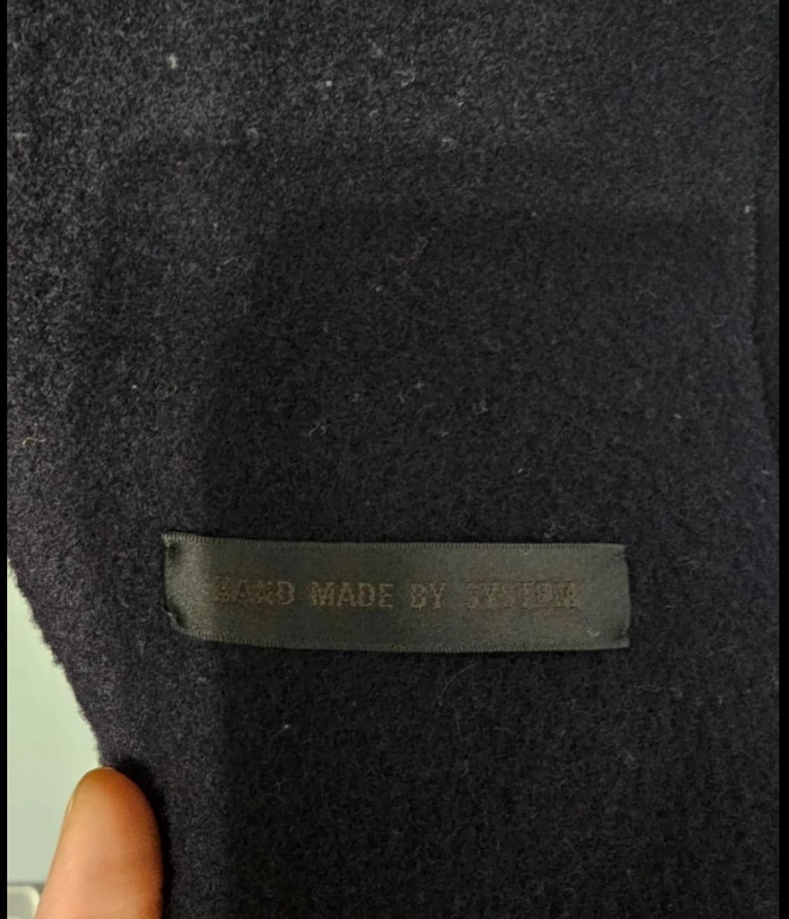 한섬 시스템SYSTEM 네이비 핸드메이드 코트 상품이미지9