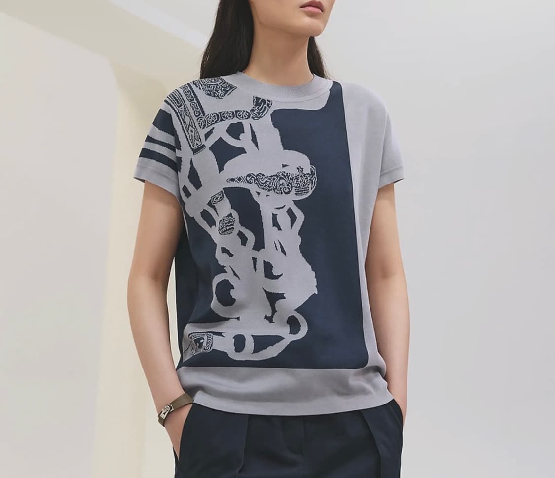 에르메스 브리드가라 숏 슬리브 스웨터 상품이미지4