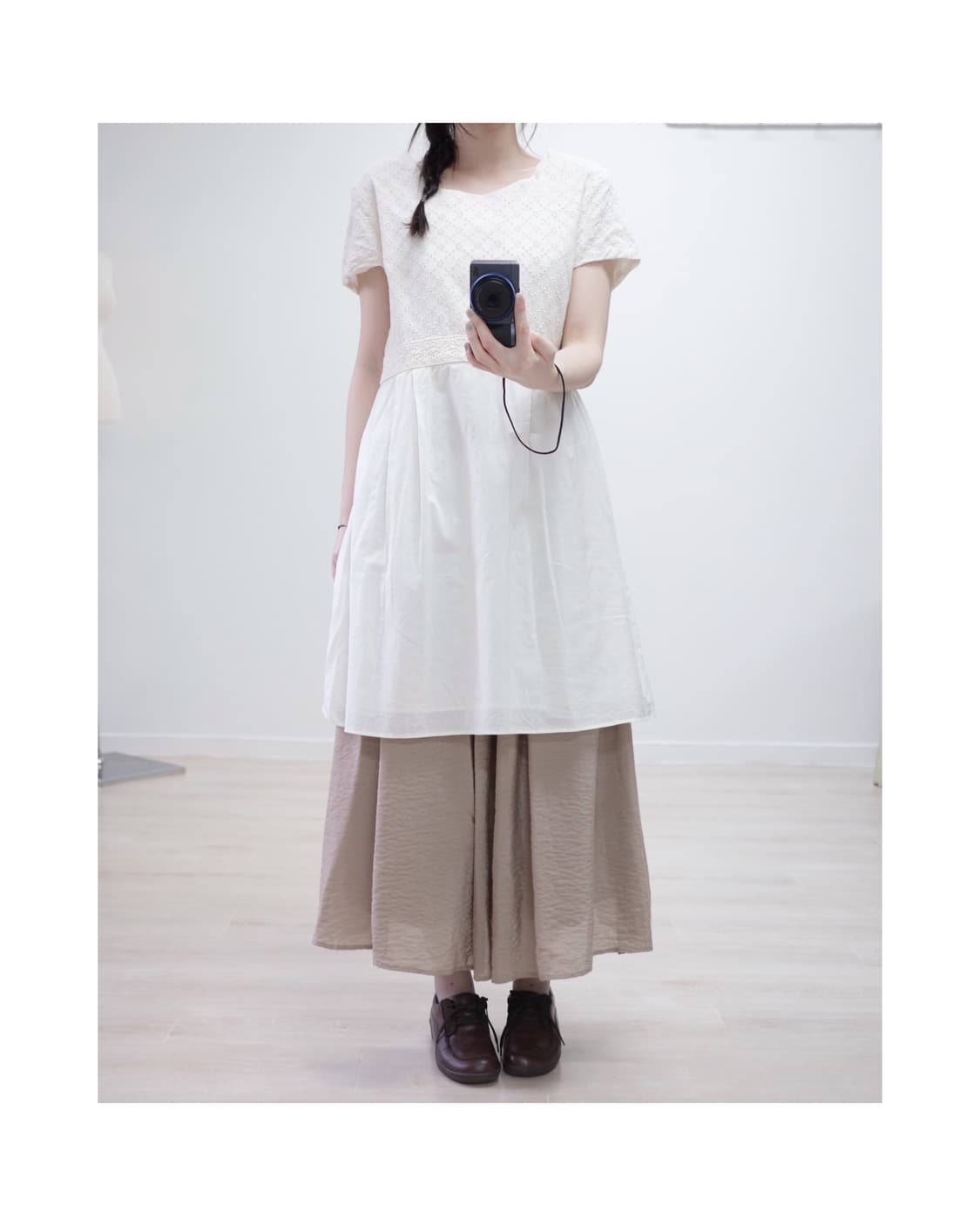 Uniqlo ivory flare One-piece 상품이미지1