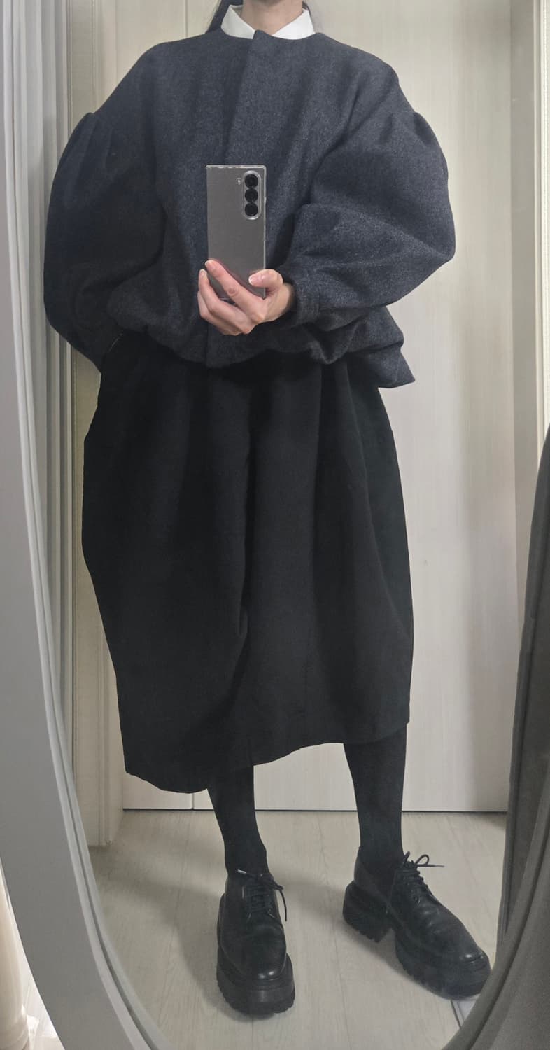 PERNA  울 멜튼 볼륨 코트 자켓  상품이미지8