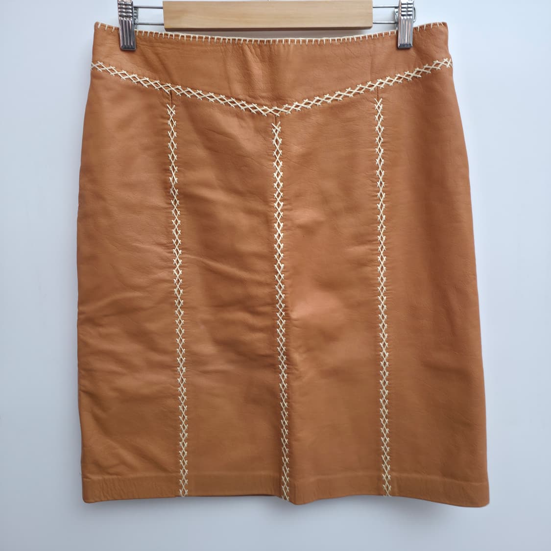 GAP 갭 브라운 레더 스커트 상품이미지1