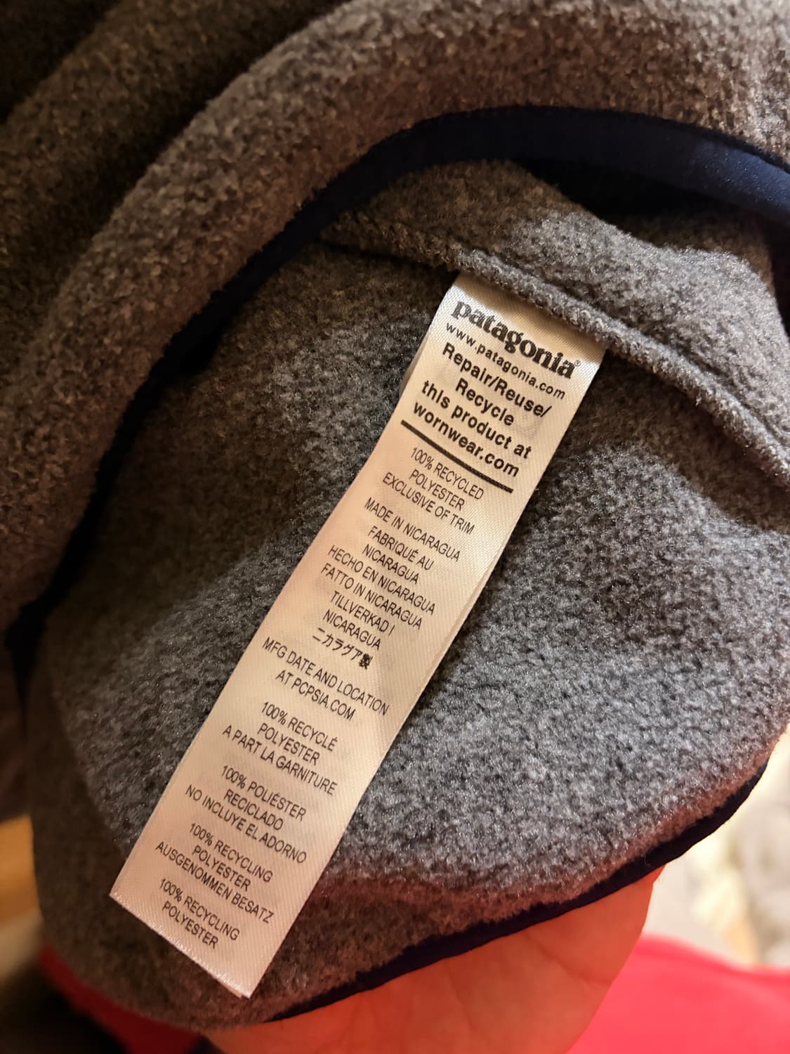 [L] 파타고니아 신칠라 그레이 스냅 티 상품이미지4