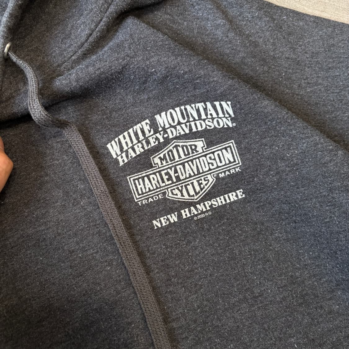 할리데이비슨 정품 다크 그레이 후디 후드티 상품이미지7