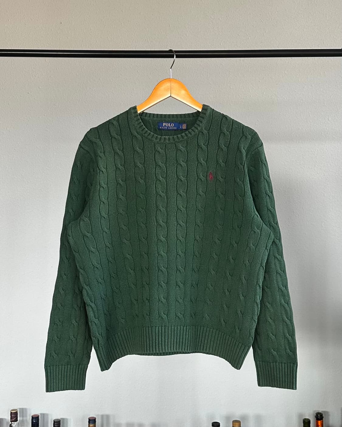 [M]폴로 랄프로렌 그린 케이블 니트 스웨터 상품이미지1