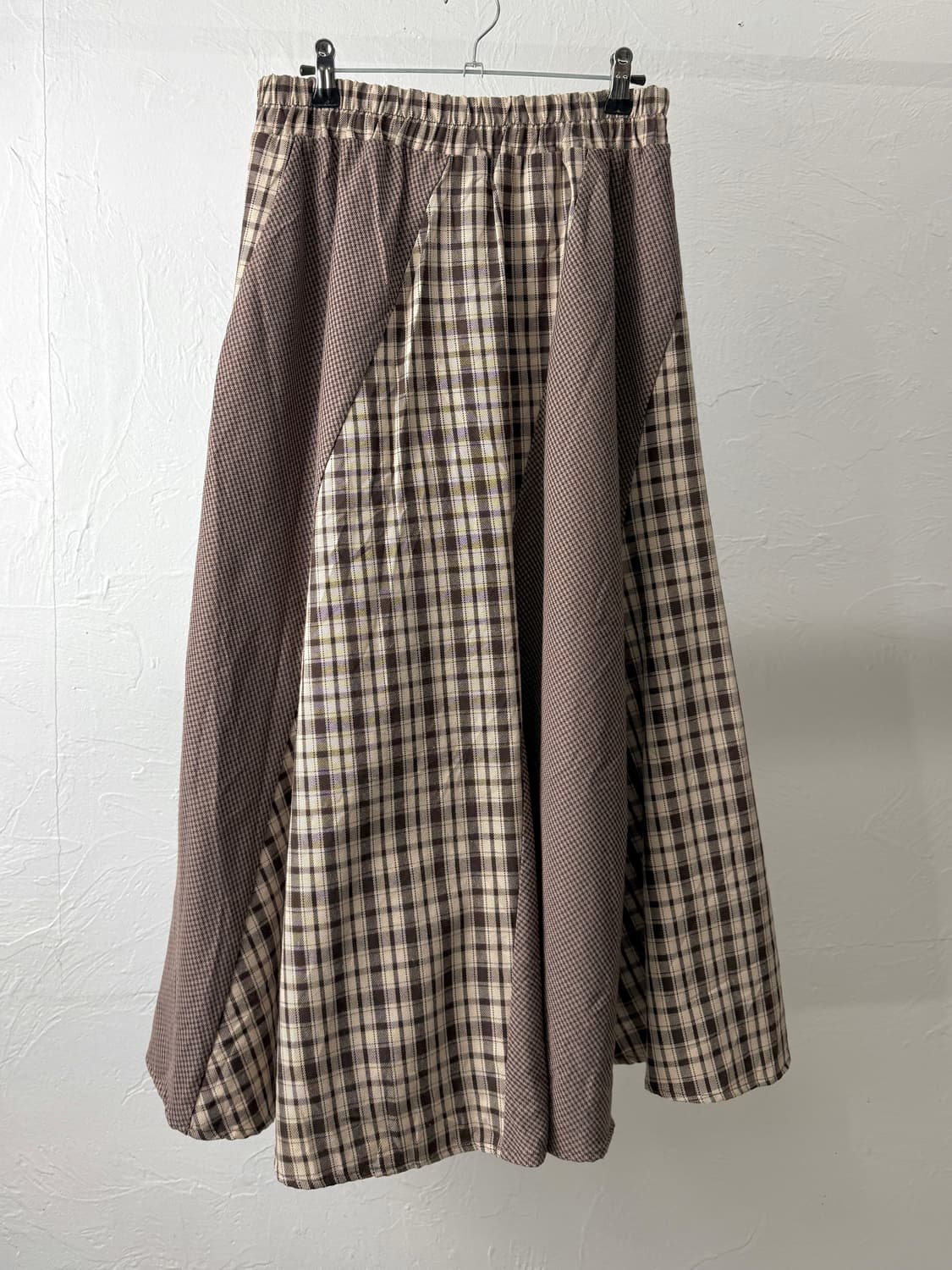 axes femme 믹스 체크 롱 스커트 상품이미지3