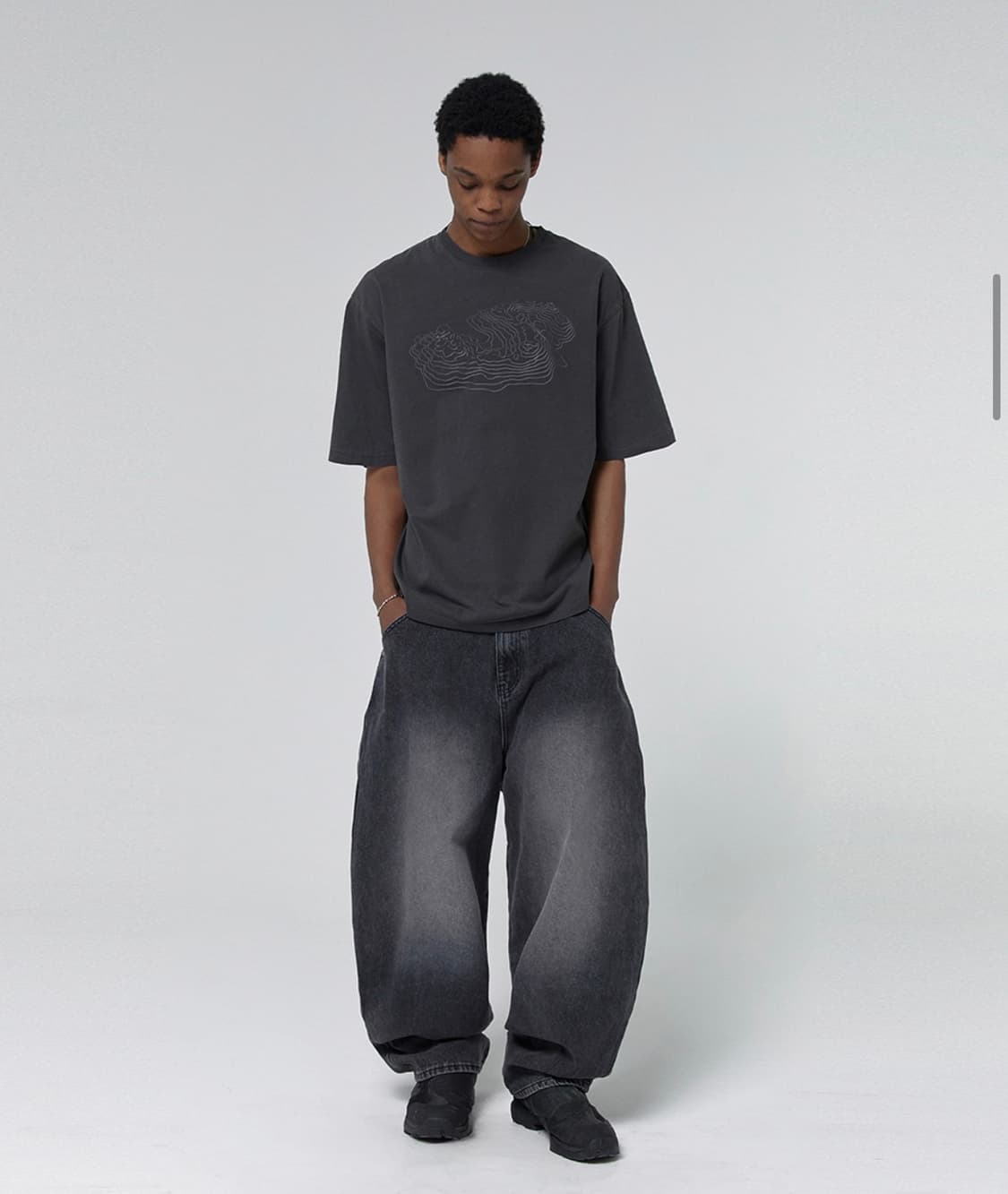 스웨이드 컨투어 포켓 데님 다크그레이 상품이미지3