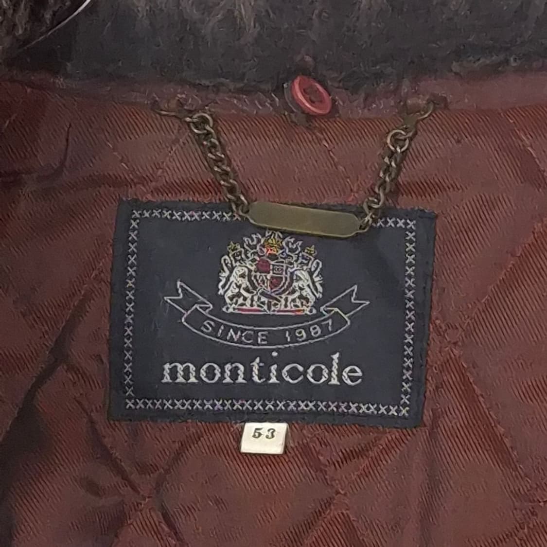 monticole 빈티지 브라운 양가죽 퍼 칼라 무스탕 자켓 53 상품이미지6