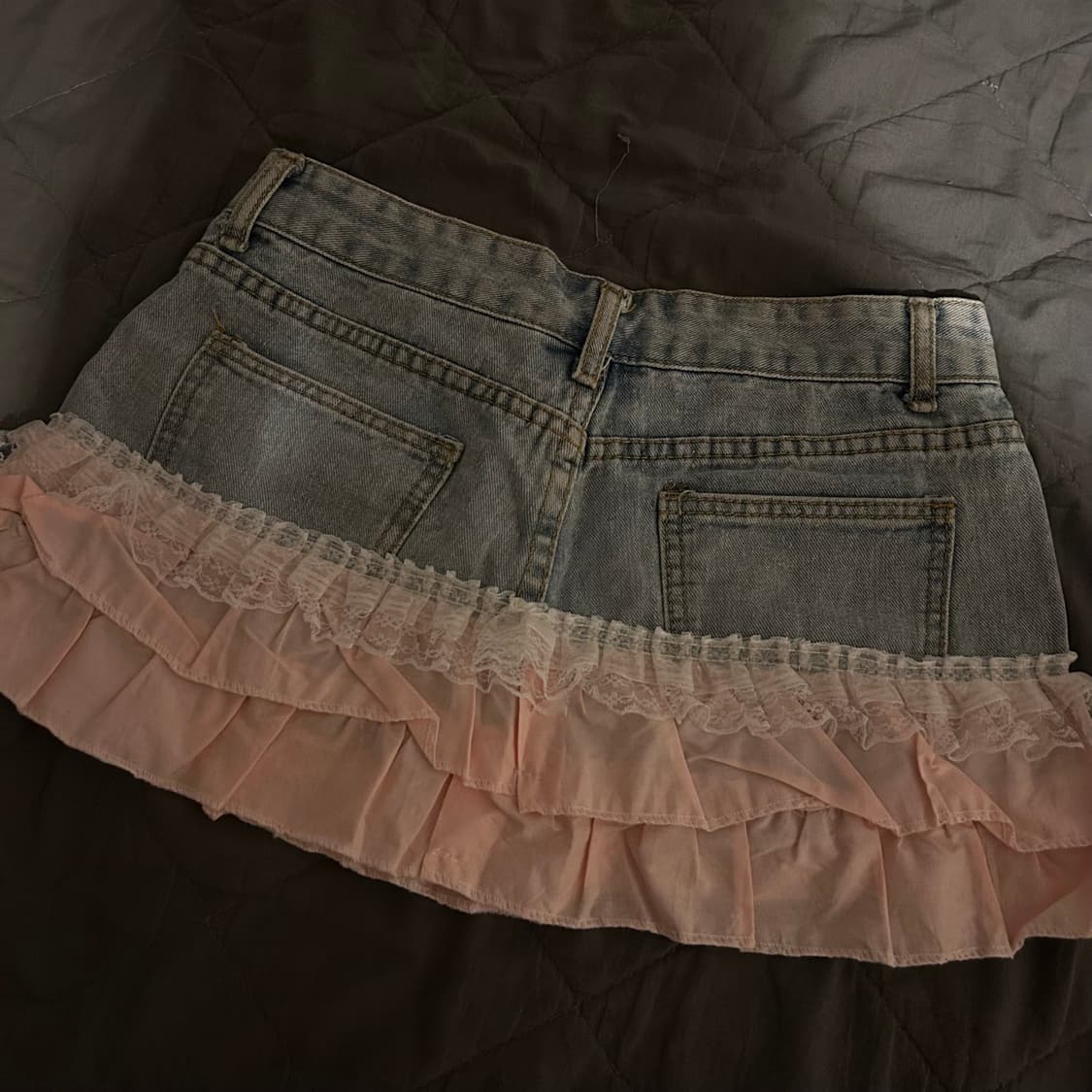 빈티지 커스텀 데님 미니스커트 상품이미지2