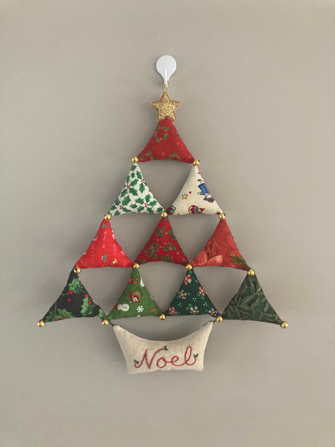 핸드메이드 퀼트 크리스마스 벽걸이 트리 상품이미지1