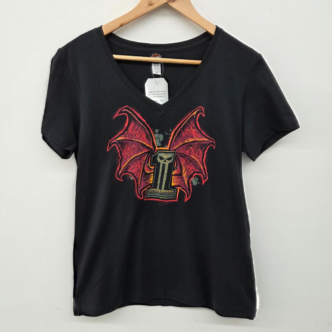 할리데이비슨 블랙 반팔 티셔츠 여성 L 상품이미지2