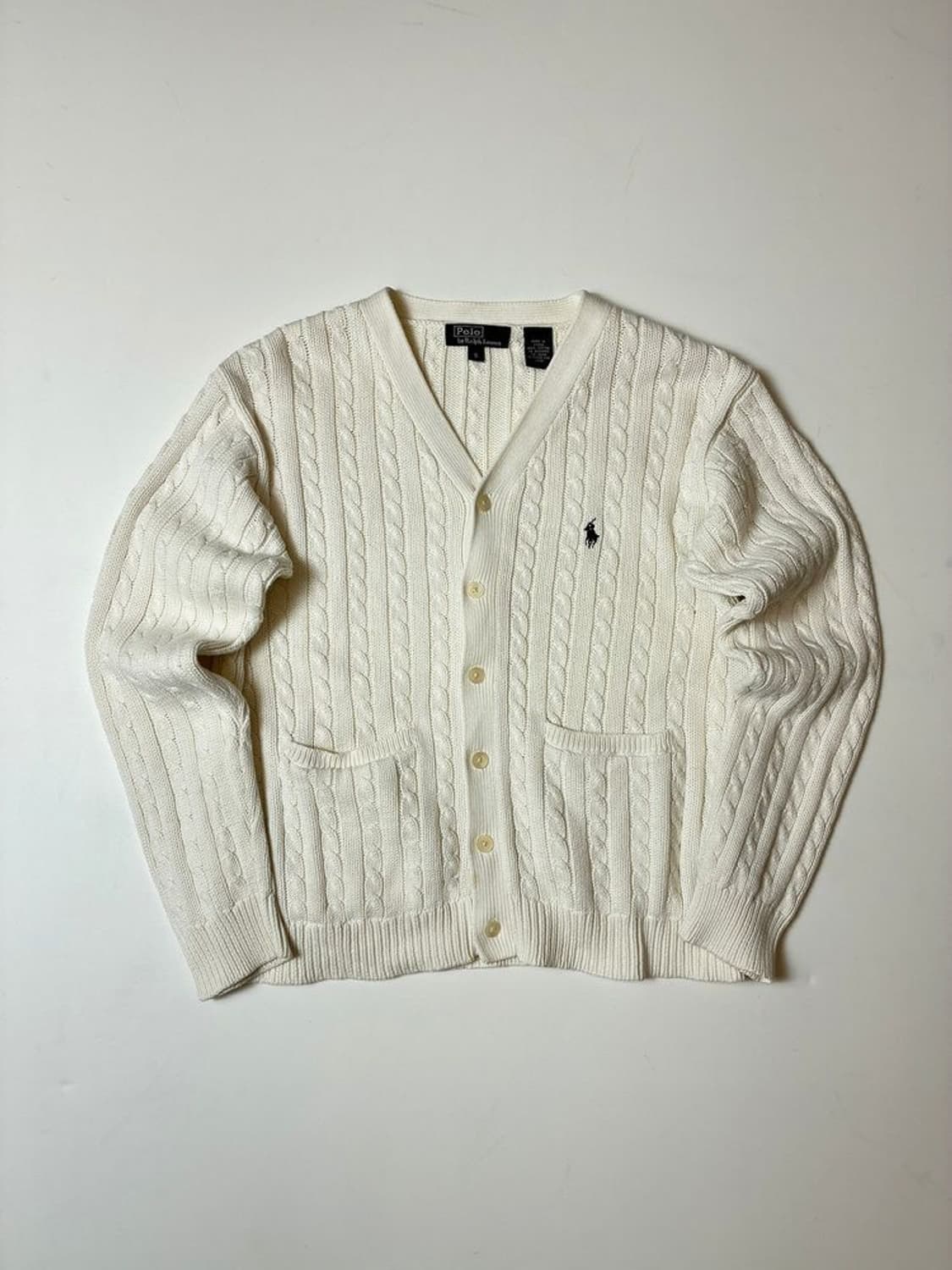 폴로 랄프로렌 00's 꽈배기 코튼 니트 가디건 PN8623 상품이미지1