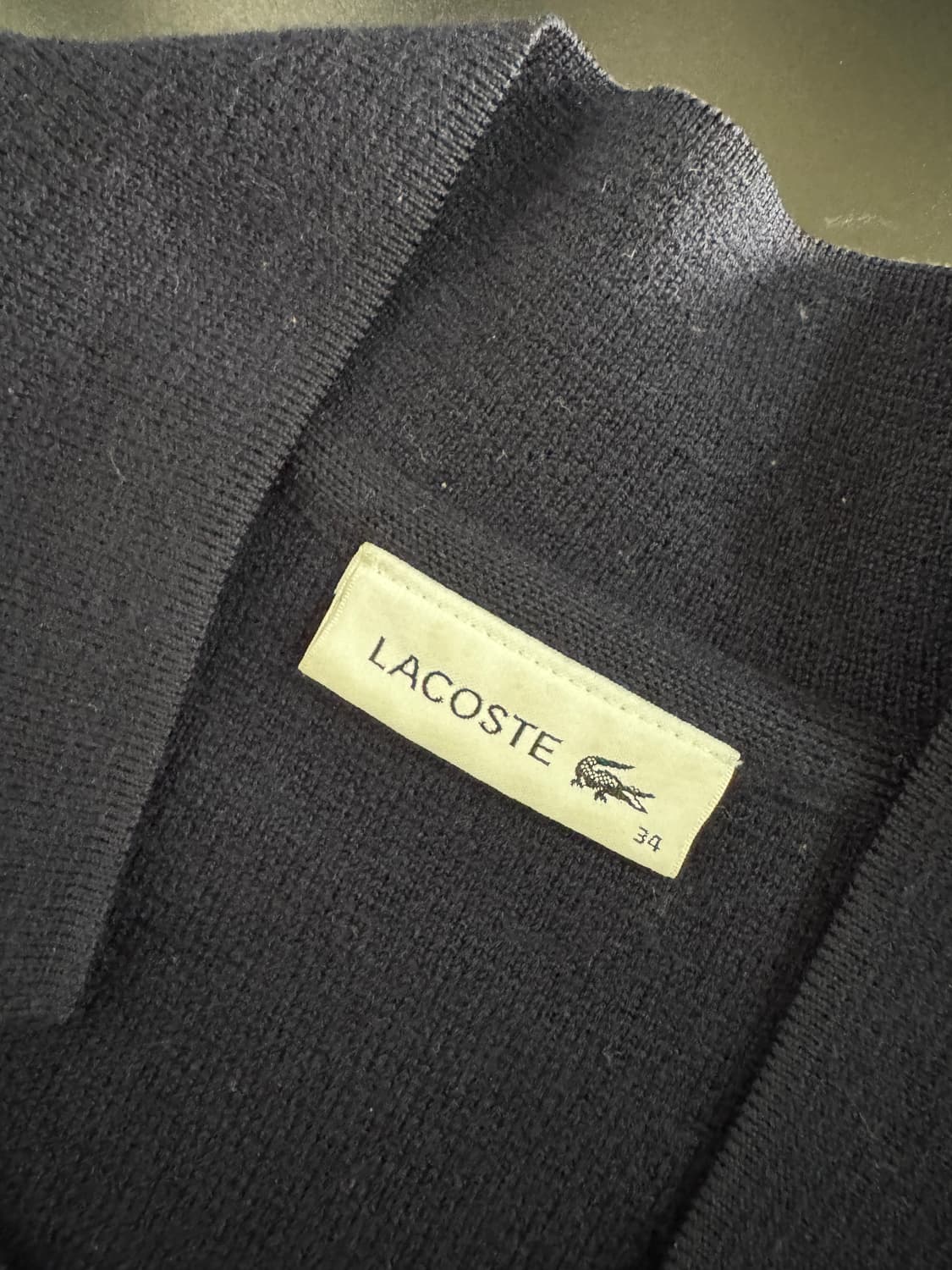 정품 라코스테 자켓형 울 가디건 M 네이비 상품이미지3