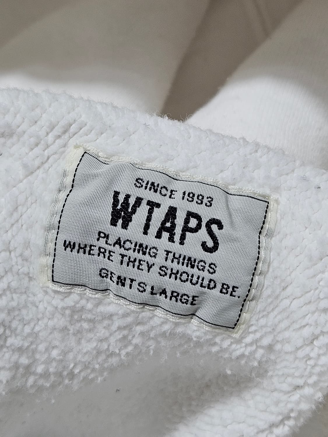 더블탭스 16SS 디자인 후드 후드티 화이트 L 상품이미지6