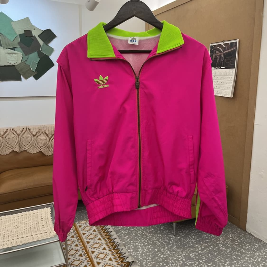 아디다스 Y2K 90's 레트로 네온핑크 바람막이 자켓 95 C10641 상품이미지3