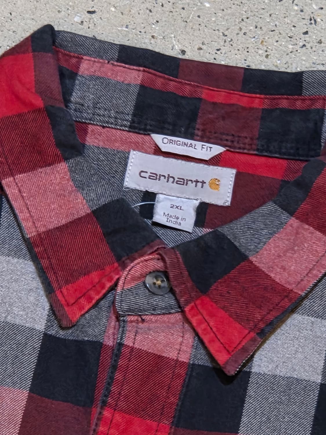 Carhartt 칼하트 레드체크 반팔셔츠 상품이미지2