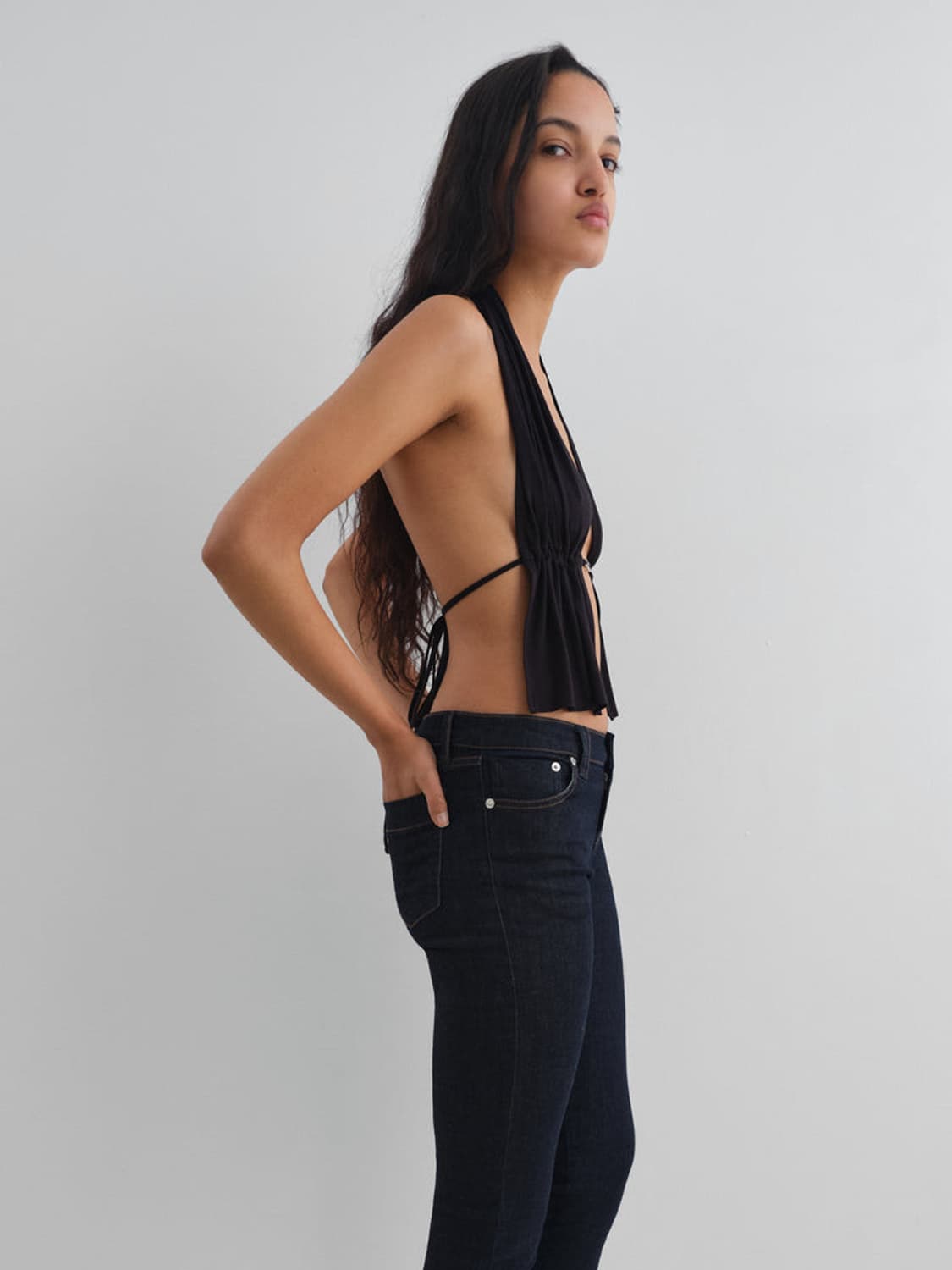 [S]기마구아스 Mia 버클 홀터넥 탑/블랙 상품이미지3