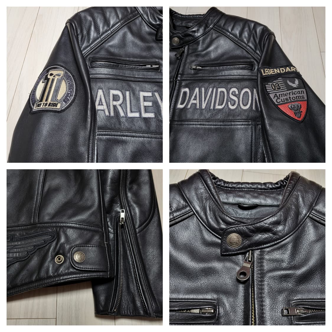 (m) 할리데이비슨 패치 다크호스 가죽 자켓 상품이미지5