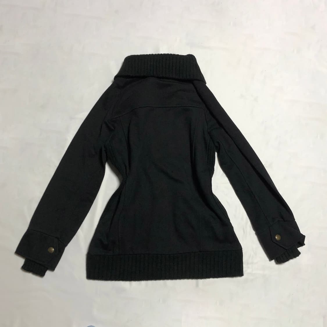 버튼 리브 자켓 블랙 상품이미지3