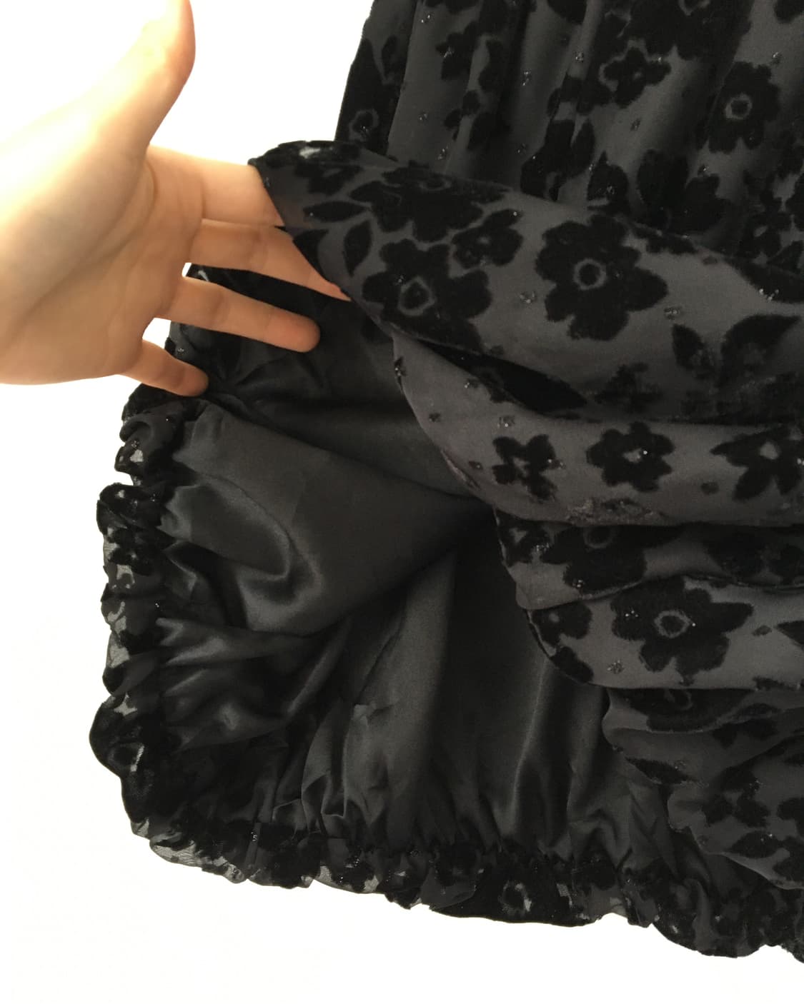 Velvet pattern balloon fit skirt 상품이미지3