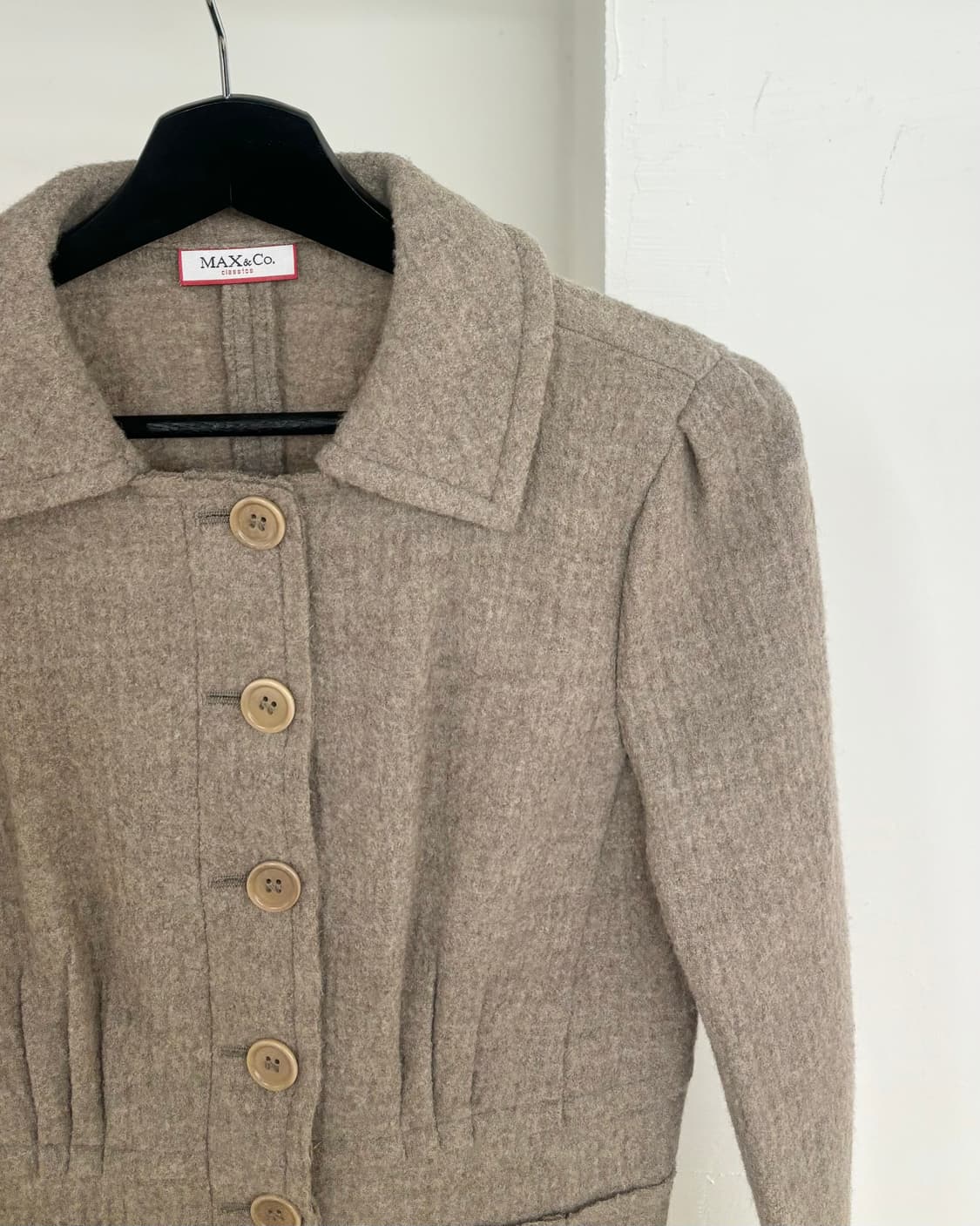 막스앤코 베이지 브라운 울 자켓 상품이미지4