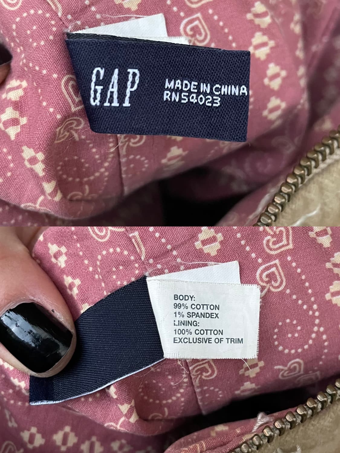 (빈티지)00‘s Gap 갭 코듀로이 양털 크로스 토트백 상품이미지4