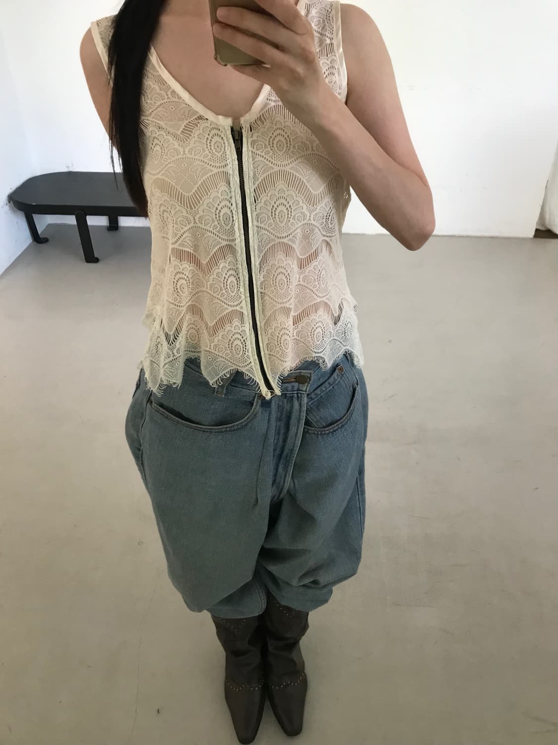 vintage lace sleeveless 상품이미지2