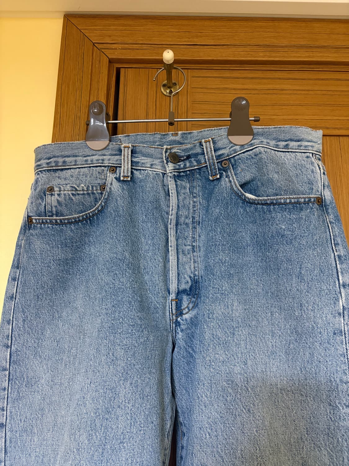 80s USA 리바이스 501 스톤워싱 연청 발렌시아[555] 상품이미지1