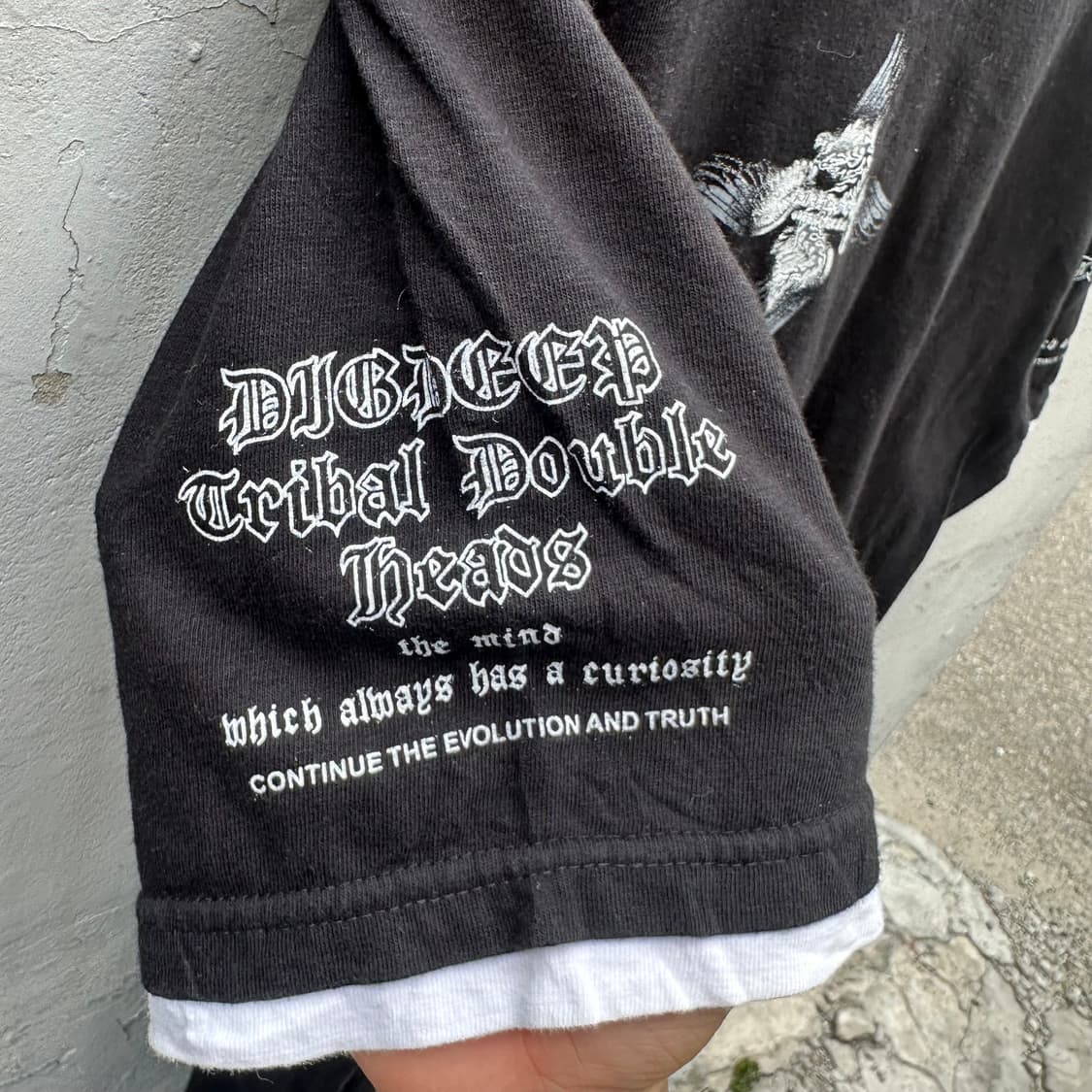 'dig deep' dragon printed layer t shirt 상품이미지4