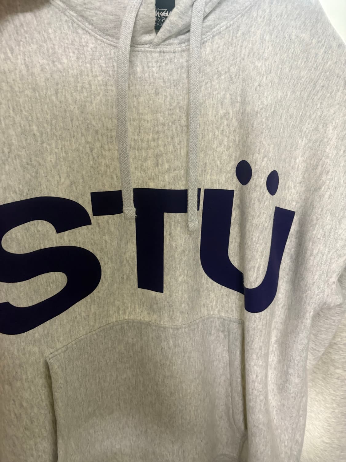 스투시 올 캡스 후드 애쉬 해더 M사이즈 (약기모)  상품이미지3