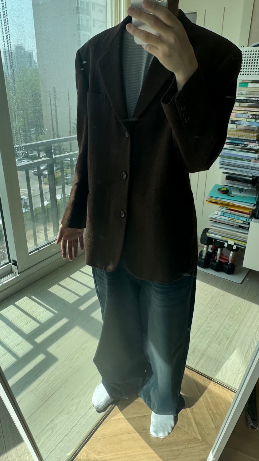 꼼데가르송 옴므 블레이저 브라운M 상품이미지2