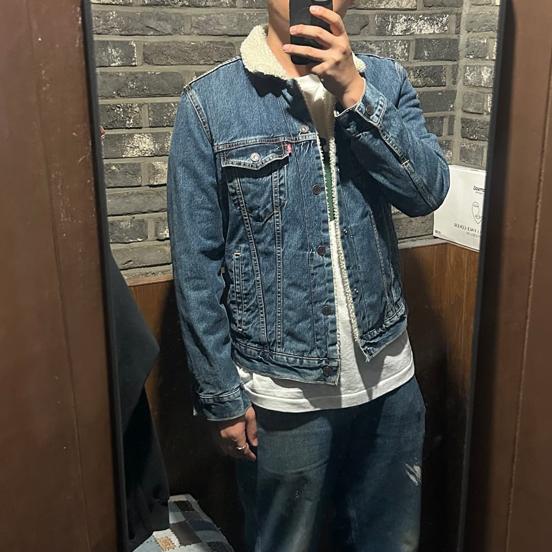 M) 리바이스 양털 셰르파 자켓 데님 트러커 자켓 상품이미지9