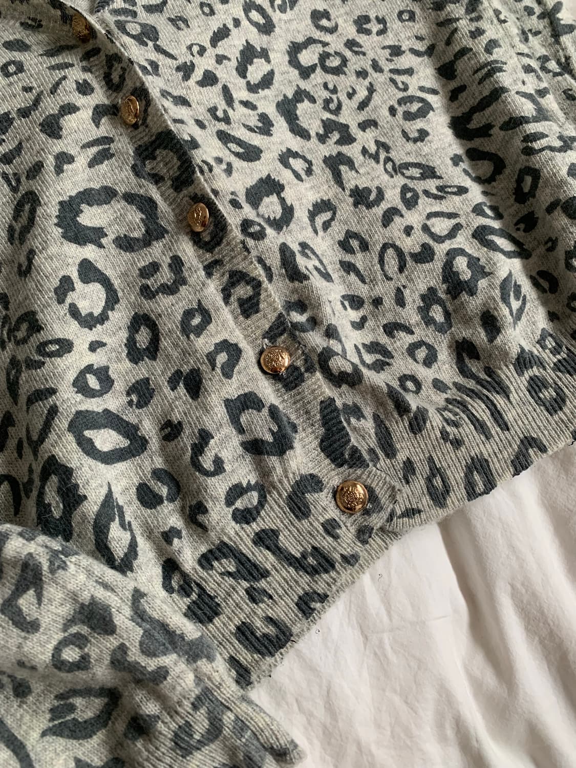 그레이 레오파드 가디건 상품이미지4