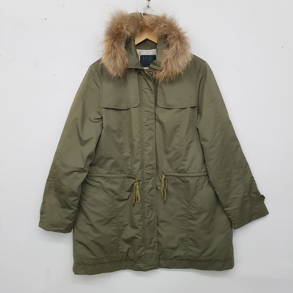 KEITH 퀼팅 하프 코트 카키 상품이미지1