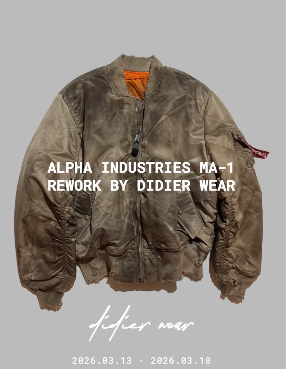 알파인더스트리 디디에르웨어 봄버 자켓 상품이미지1
