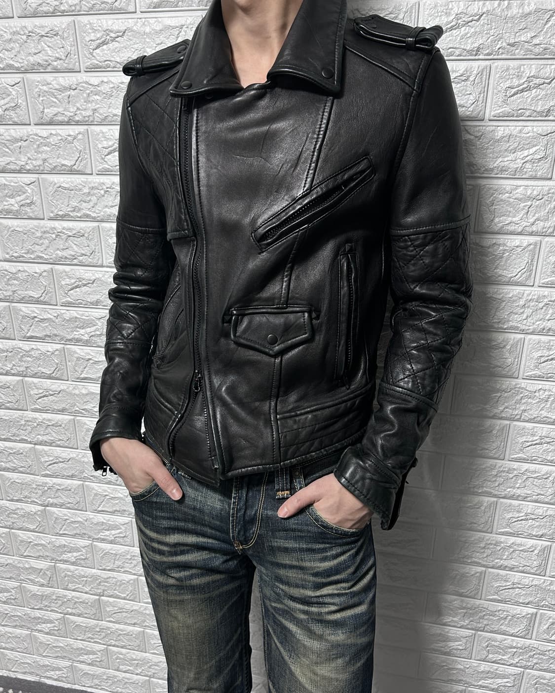 멀티 퀼티드 라이더 자켓 상품이미지2