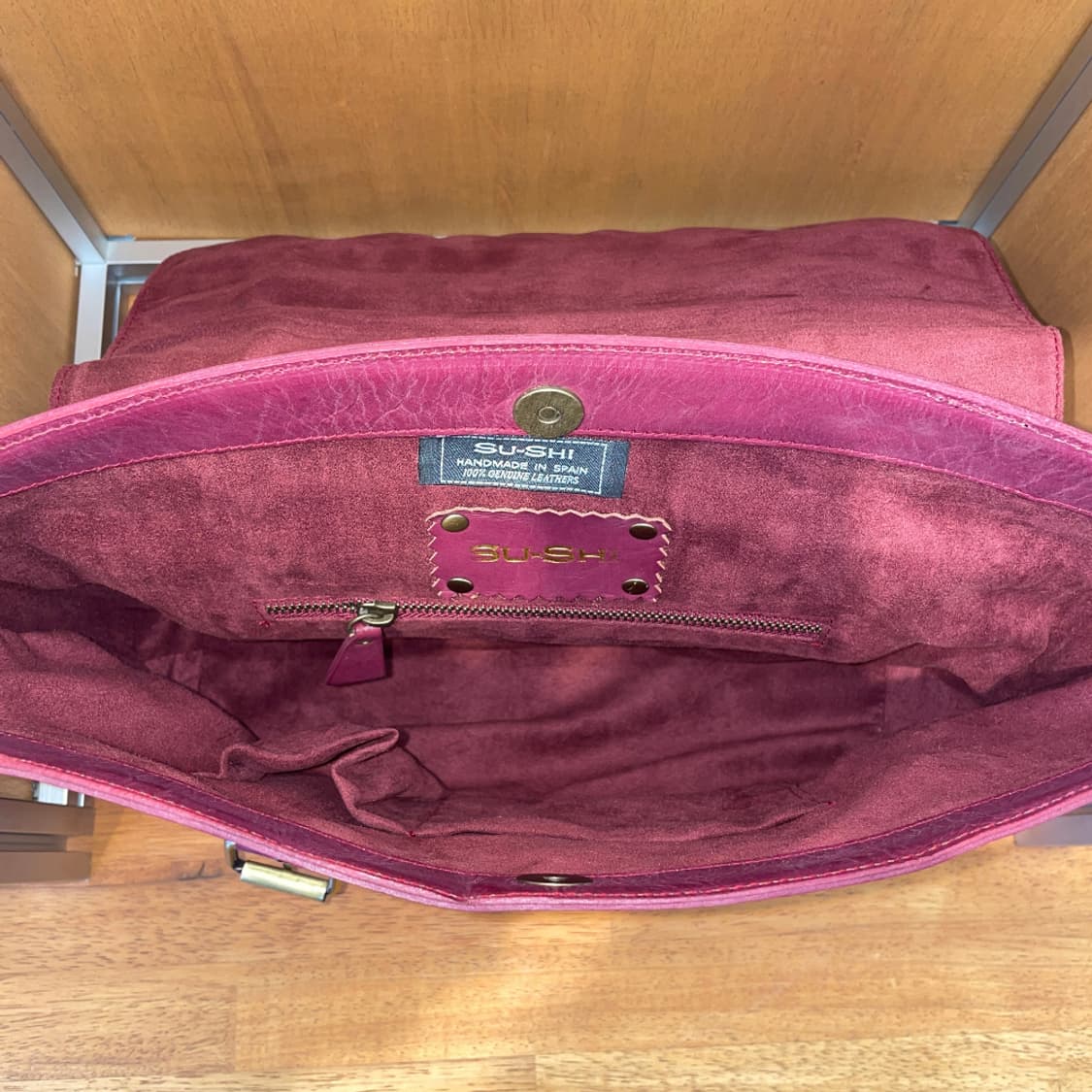 SU-SHI Leather Satchel Bag_Burgundy 상품이미지2