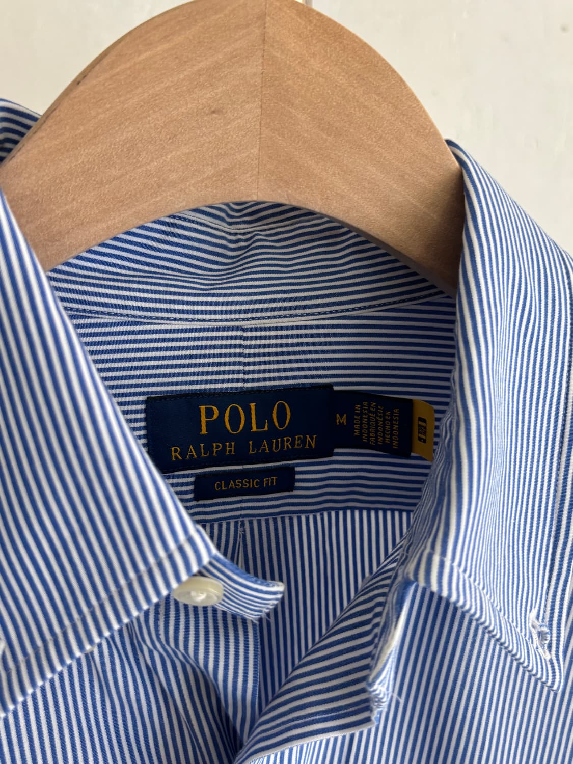 Polo 폴로 랄프로렌 QR신형 블루 스프라이트 클래식 핏 셔츠 상품이미지3