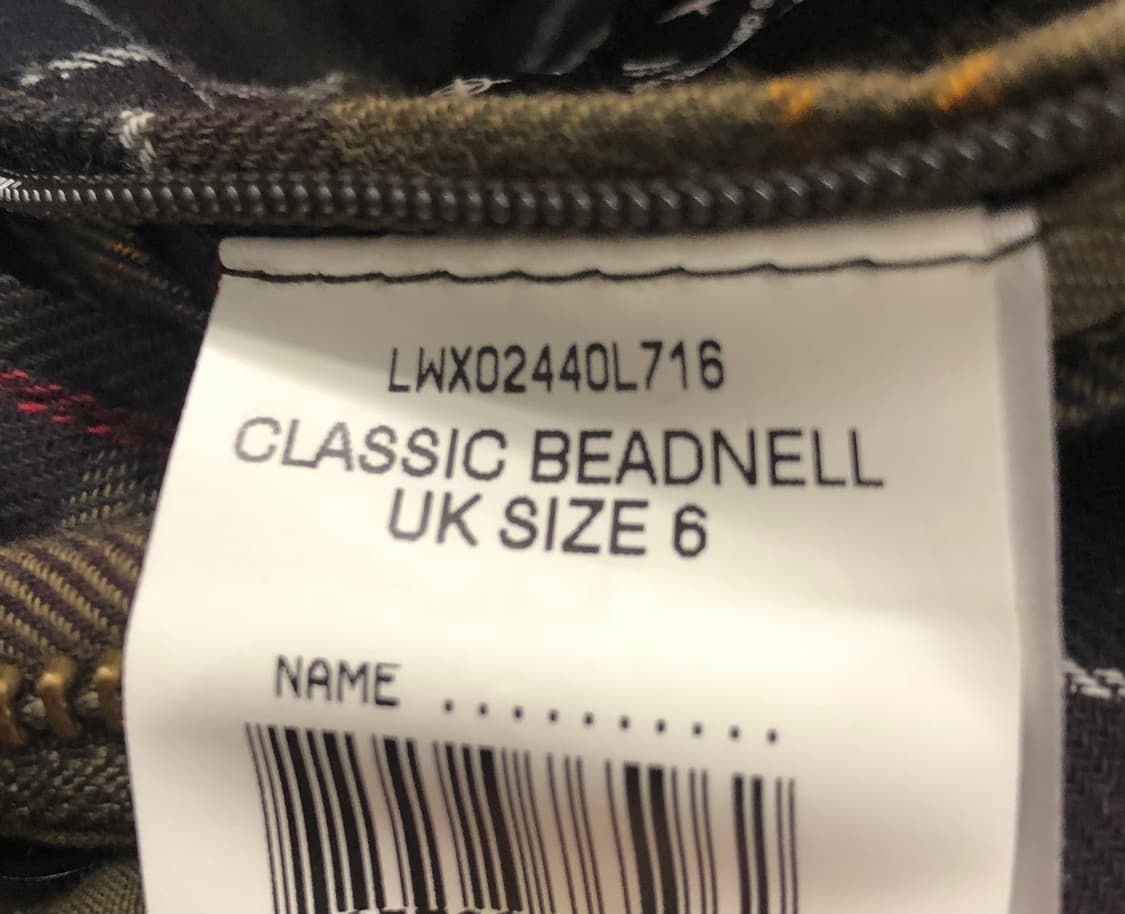 바버 클래식 왁스 자켓 UK6 상품이미지6